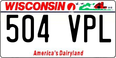 WI license plate 504VPL