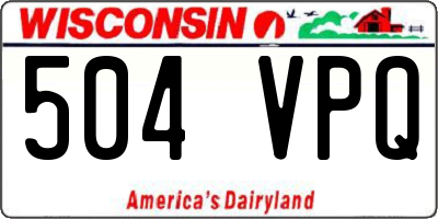 WI license plate 504VPQ