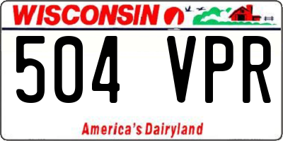 WI license plate 504VPR