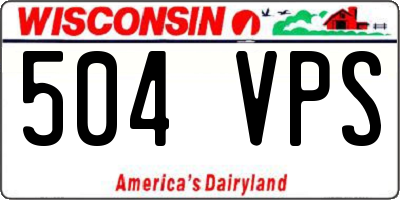 WI license plate 504VPS