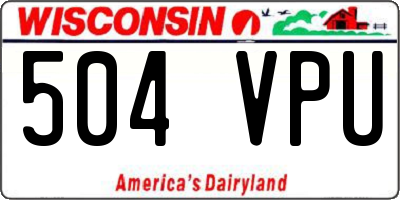 WI license plate 504VPU