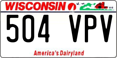 WI license plate 504VPV