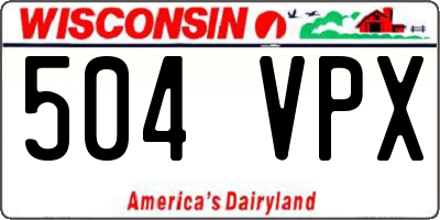 WI license plate 504VPX