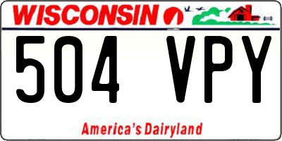 WI license plate 504VPY