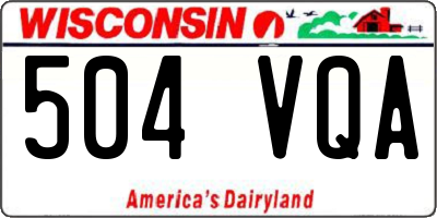 WI license plate 504VQA