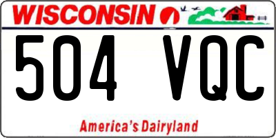 WI license plate 504VQC
