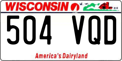 WI license plate 504VQD