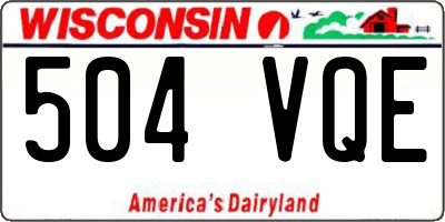WI license plate 504VQE