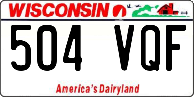WI license plate 504VQF