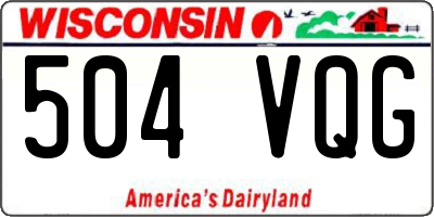 WI license plate 504VQG