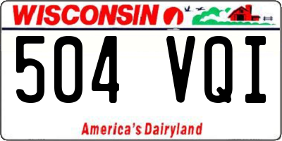 WI license plate 504VQI
