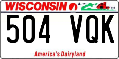 WI license plate 504VQK