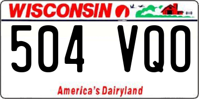 WI license plate 504VQO