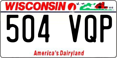 WI license plate 504VQP