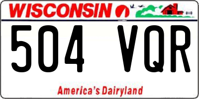 WI license plate 504VQR