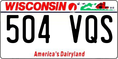 WI license plate 504VQS