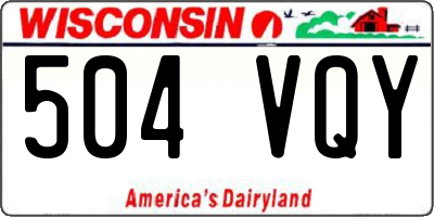 WI license plate 504VQY