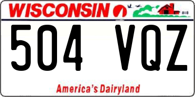 WI license plate 504VQZ