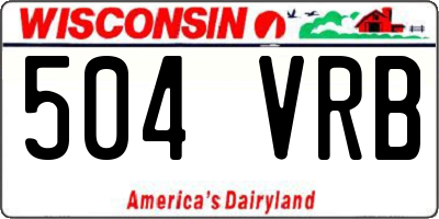 WI license plate 504VRB