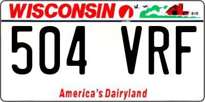 WI license plate 504VRF