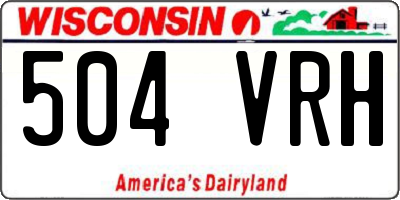 WI license plate 504VRH