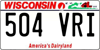 WI license plate 504VRI