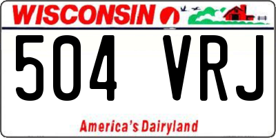 WI license plate 504VRJ