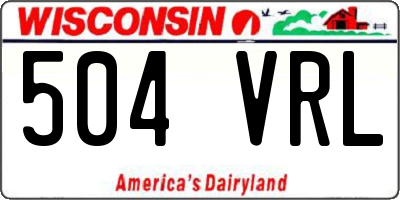 WI license plate 504VRL