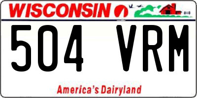 WI license plate 504VRM