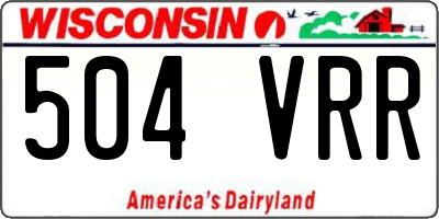 WI license plate 504VRR