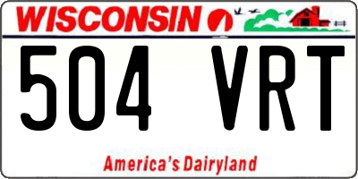 WI license plate 504VRT