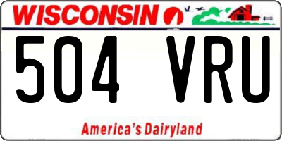 WI license plate 504VRU
