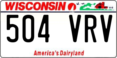 WI license plate 504VRV