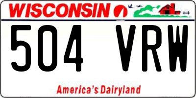 WI license plate 504VRW