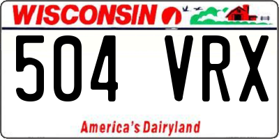 WI license plate 504VRX