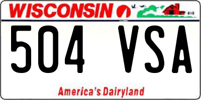WI license plate 504VSA