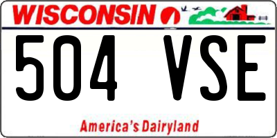 WI license plate 504VSE