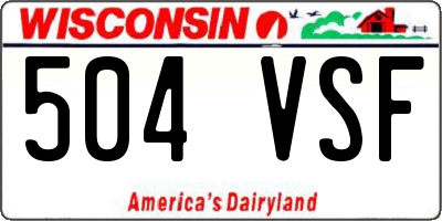 WI license plate 504VSF