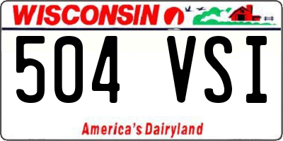 WI license plate 504VSI