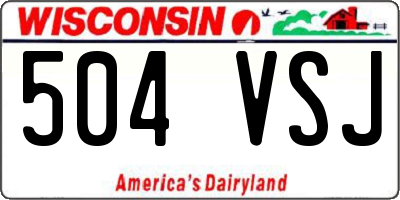 WI license plate 504VSJ