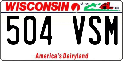 WI license plate 504VSM