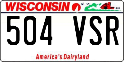 WI license plate 504VSR