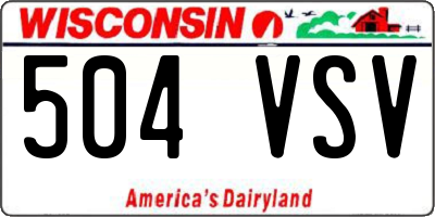 WI license plate 504VSV
