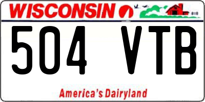WI license plate 504VTB
