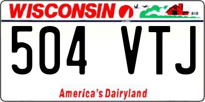 WI license plate 504VTJ