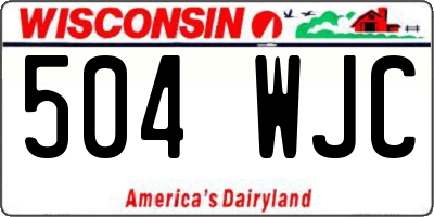 WI license plate 504WJC