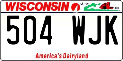 WI license plate 504WJK