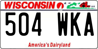 WI license plate 504WKA