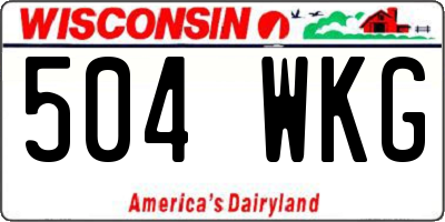 WI license plate 504WKG
