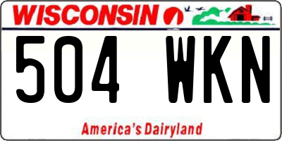 WI license plate 504WKN